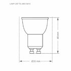 Lâmpada Led Mini Dicroica Mr11 Tdl 3,5w Taschibra Bivolt 6500