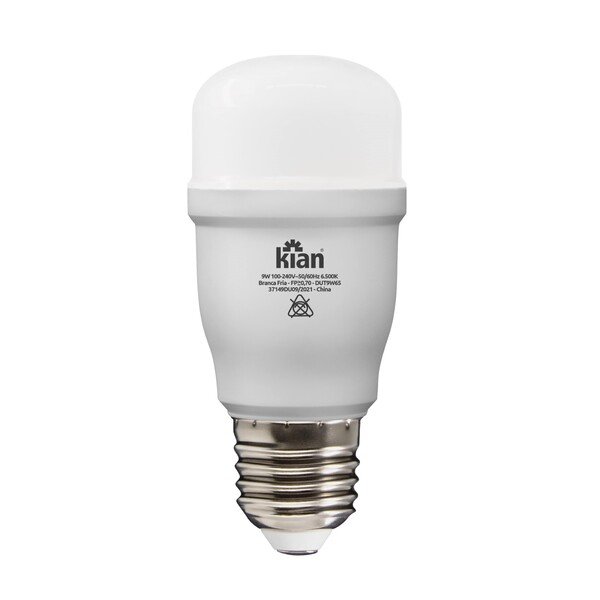 Lâmpada LED Mini T Luz Branca 9W E27 Bivolt Kian