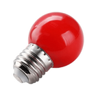 Lâmpada Led Modelo Bolinha Led 1w Decorativa Rosca E27 - Verm