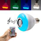 Lâmpada Led Musical Bluetooth Com Controle Remoto