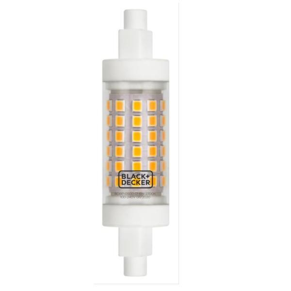 Lâmpada Led Palito R7s 6w 2700k Black+decker