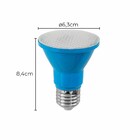 Lâmpada Led Par20 6w Decorativa Azul E27 Luz Azul 40° Bivolt