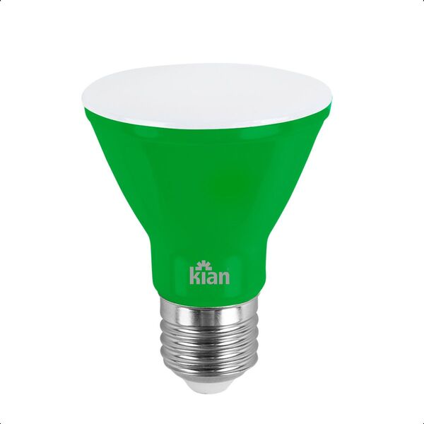 Lâmpada Led Par20 6w Luz Verde Bivolt E27 - Kian