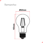 Lâmpada Led Pêra Filamento 15w  Neutro 4000k