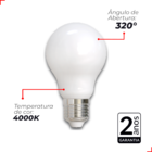 Lâmpada Led Pêra Filamento 15w  Neutro 4000k