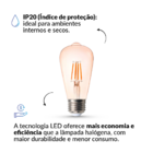 Lampada Led Pera Smart Inteligente St64 6w 1800k/2700k Luz Am