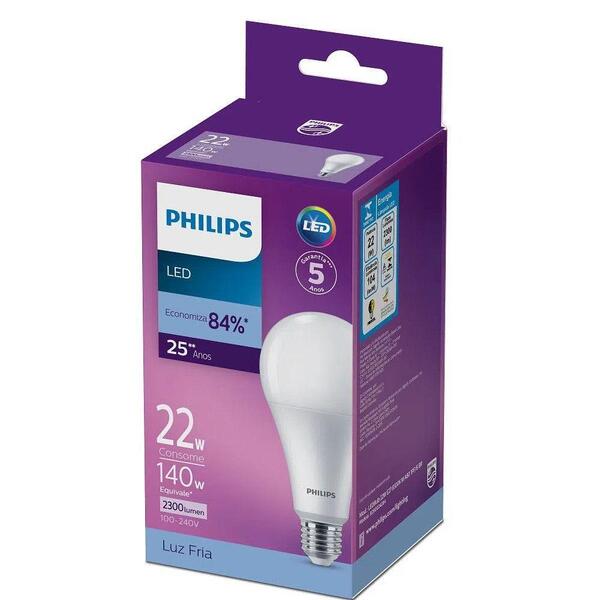 Lâmpada Led Philipsa97 22w Luz Branca Fria 2300lúmens Bivolt
