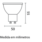 Lâmpada Led Pix Dicroica Mr16 4,8w Bivolt 4000k Neutro Suave