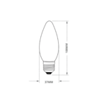 Lâmpada Led Pix Vela Leitosa 3w E27 Bivolt 2400k Luz Quente