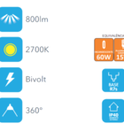 Lâmpada Led R7 9w 2700k - Save Energy