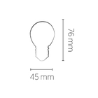 Lâmpada Led Save Energy Filamento Bolinha G45 Vintage Ip65 4w