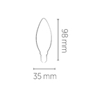 Lâmpada Led Save Energy Filamento Vela Milky C35 Ip65 4w E14