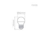 Lâmpada Led Stella 3w Mini Bulbo G45 Leitoso 3000k Bivolt E27