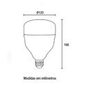 Lâmpada Led T120 E27 50w 4000lm Bivolt 6500k Blumenau