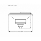 Lâmpada Led Taschibra Ar111 24° 12w Gu10 Bivolt 2700k Luz Ama