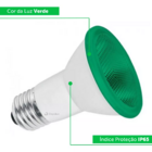 Lâmpada Led Taschibra Par 20 Ip65 6w Bivolt E27 Verde