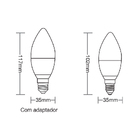 Lâmpada Led Taschibra Vela 3w Bivolt Leitosa - 2700k Luz Amar