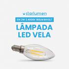 Lâmpada Led Vela 2w 2400k 180lm E14 Bivolt Irc80 L054c2-bvt S