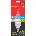 Lâmpada Led Vela Clara E14/e27 4w Bivolt 3.000k Glight 185.04