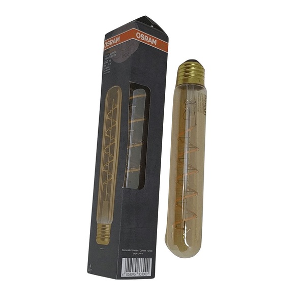 Lampada Led Vintage Ambar Tubo 5w Osram