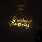 Lampada Led Vintage Happy Mensagem 4w Branco Quente Casa Come