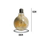 Lampada Led Vintage Love Mensagem 4w Branco Quente Casa Comer