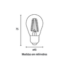 Lâmpada Leitosa Led Blumenau Bolinha G45 2w E27 Bivolt 2200k
