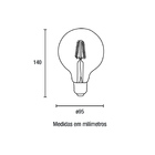 Lâmpada Leitosa Led Blumenau G95 4w E27 Bivolt 2200k Luz Amar