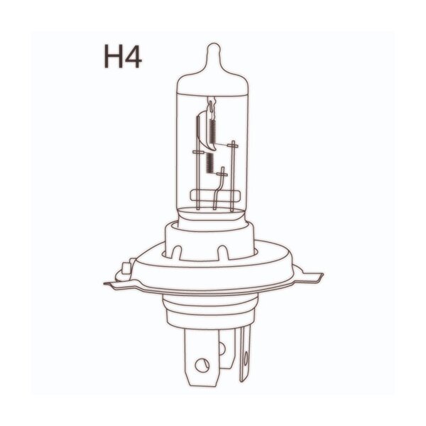 Lâmpada Moto H4 12v 35/35w Comum Unitária Multilaser - Au815
