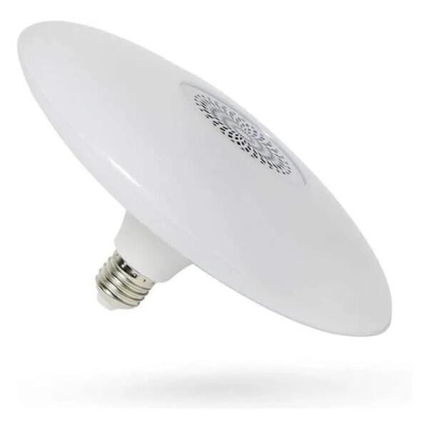 Lampada Musical Ufo Light Led Rgb 48w Bluetooth Caixa De Som