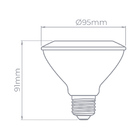 Lampada Par30 E27 9w St   Bivolt Policarbonato Branco Neutra U