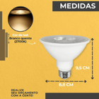 Lâmpada Par30 Nordecor Led 9w 40° Branco Quente 2700k Irc95
