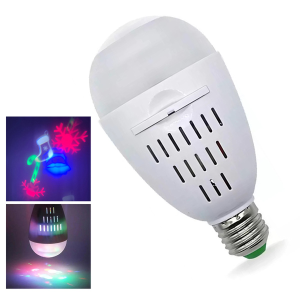 Lampada Projetor Natalino Led Natal E27 Papai Noel Arvore De