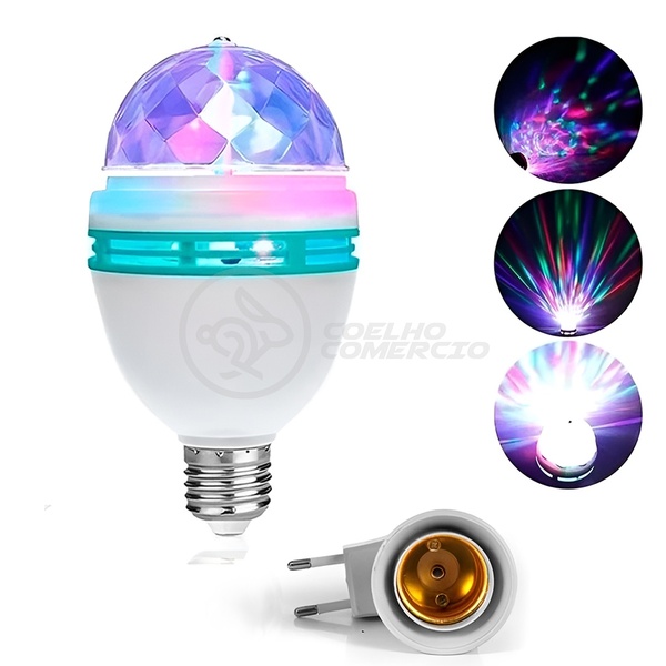 Lâmpada Rgb Giratória De Luz Led Para Palco Festa Casamento B