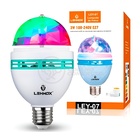 Lâmpada Rgb Giratória De Luz Led Para Palco Festa Casamento B