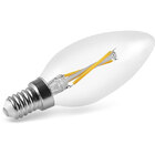 Lâmpada Vela Led E14 2w 2400k Filamento Bico Liso Transparent