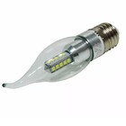 Lâmpada Vela Super Led 4w E-27 6500k Transparente Bico Curvo