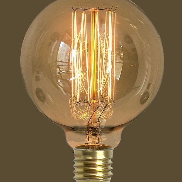 Lampada Vintage Retro Thomas Edison Filamento De Carbono G125