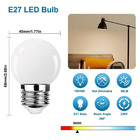 Lâmpadas Bolinha 1w Led Branco Frio Kit Com 10 Unid 220v Deco