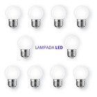 Lâmpadas Bolinha 1w Led Branco Frio Kit Com 10 Unid 220v Deco