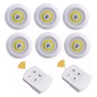 Lampadas Led Luminaria Kit 6  Controle Sem Fio Spot Remoto 15w