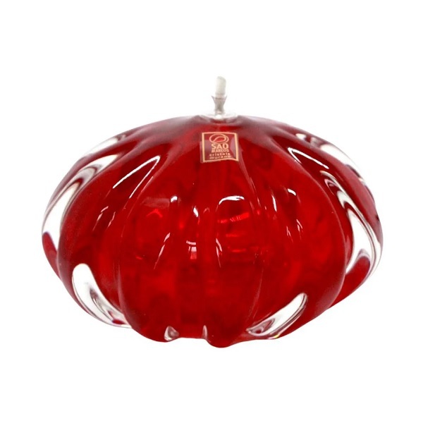 Lamparina Cristal Murano Vermelho Sao Marcos 3482m/vm