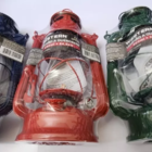 Lampião Lamparina Querosene Retro Modelo Antigo Azul