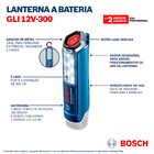 Lanterna a bateria GLI 12V-300 Led's Azul Bosch