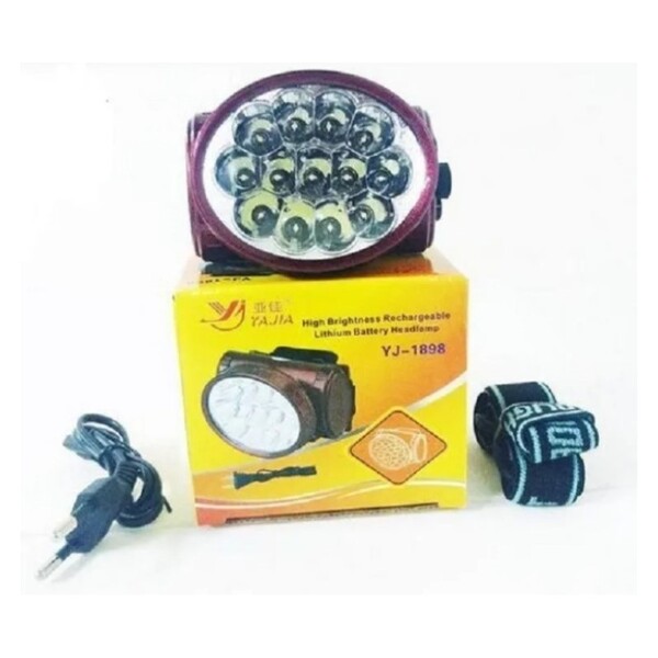 Lanterna De Cabeça 13 Led Muito Forte Recarregavel Yj-1898