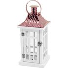 Lanterna De Madeira Branco Tolstoy Decorativa Elegante 2pçs