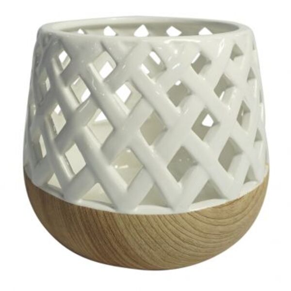 Lanterna De Resina 18 5cm X 18 5cm X 15cm