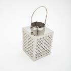 Lanterna decorativa Craw aço inox prata 13,5x21cm