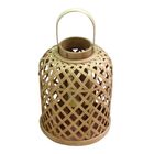 Lanterna Decorativa Em Bambu  23cm X 30cm