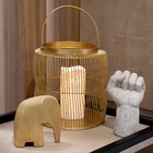 Lanterna Decorativa Em Metal Dourado 32 5x21x21 Cm - D'rossi